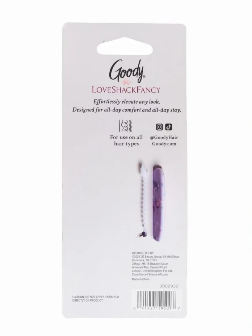 LoveShackFancy x Target – Goody Happy Thoughts Large Claw Clip 1CT Hibiscus